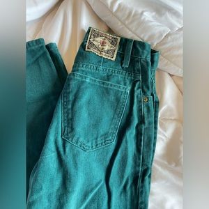 vintage green corduroy jeans